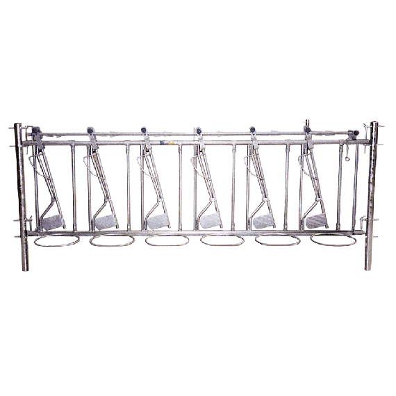 Selbstfangfressgitter für Kälber 9 Plätze, 4 m  